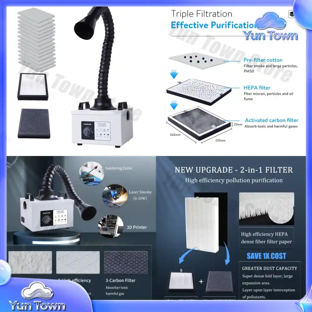 Industrial Laser Uses - 100W Motor Laser Smoke Purifier with