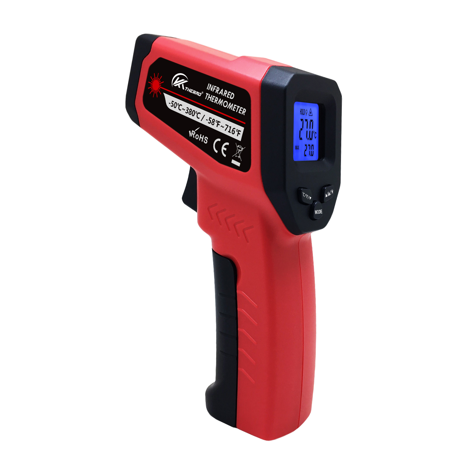 Industrial Laser Thermometer Gun - LCD Industrial Electronic Thermometer NonContact -50~600°C