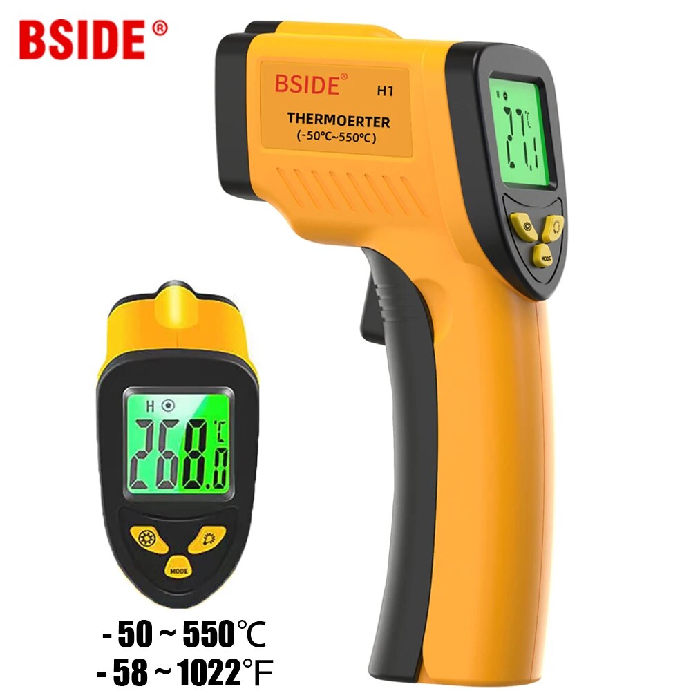 Industrial Laser Thermometer Gun - Digital Infrared Thermometer -50-550C Non-Contact Digital