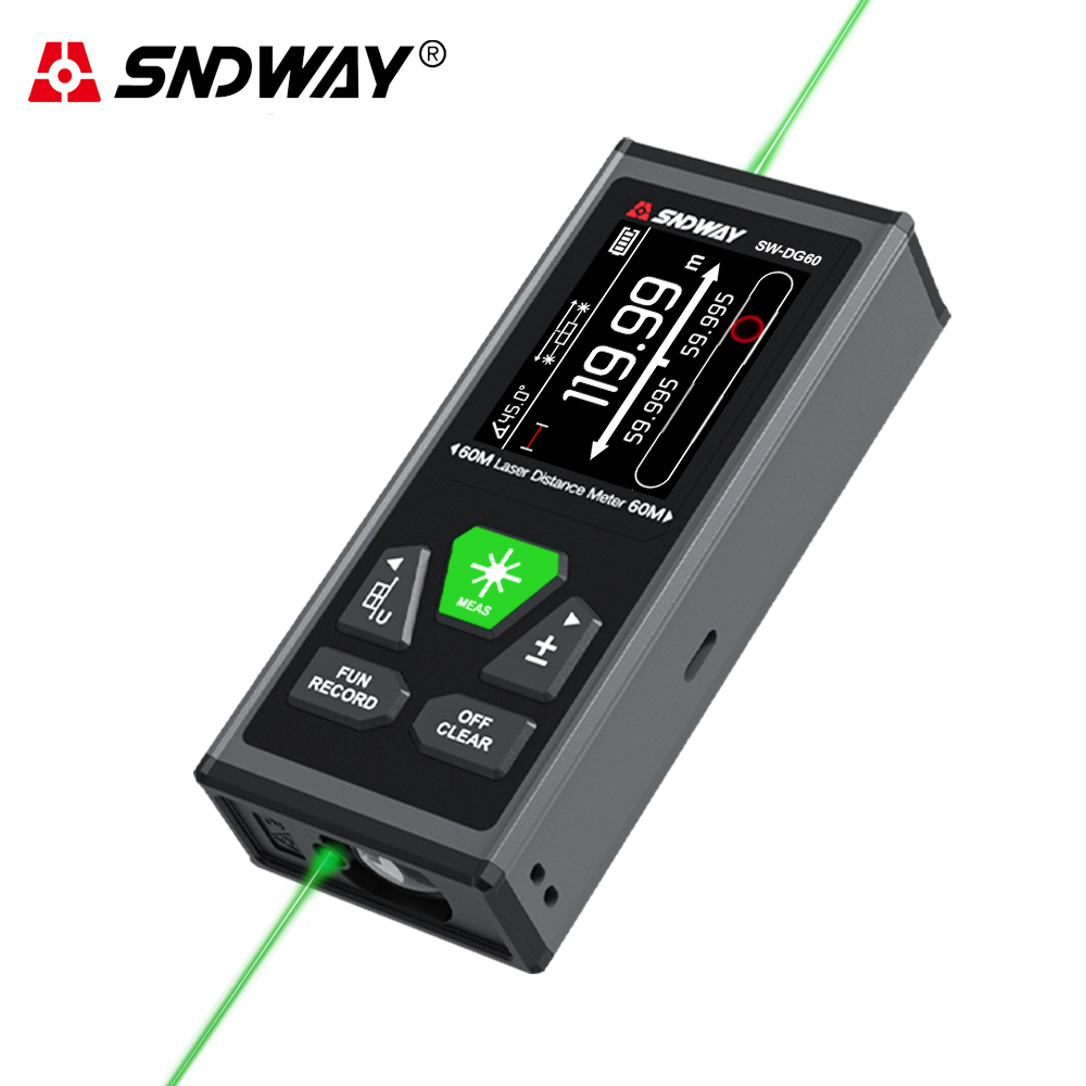 Industrial Laser Rangefinder - SNDWAY Dual Laser Distance Meter Rechargeable