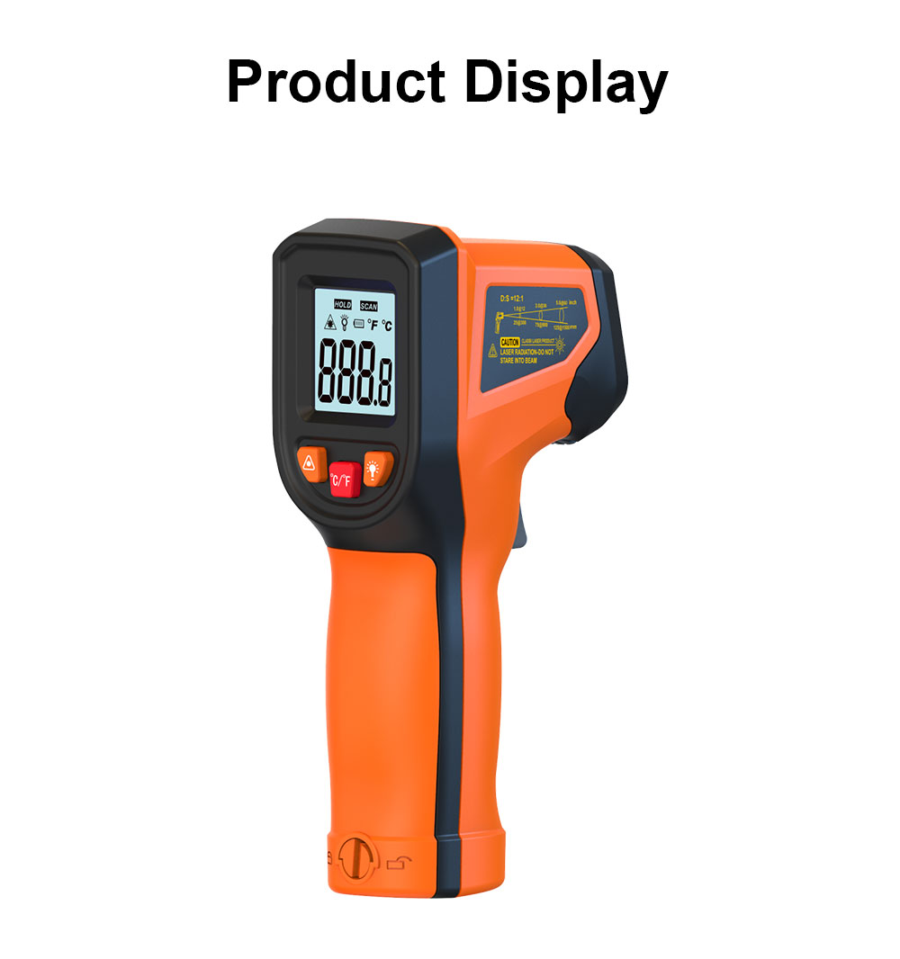 Industrial Laser Thermometer Gun - T600 T600A Digital Infrared Thermometer Gun