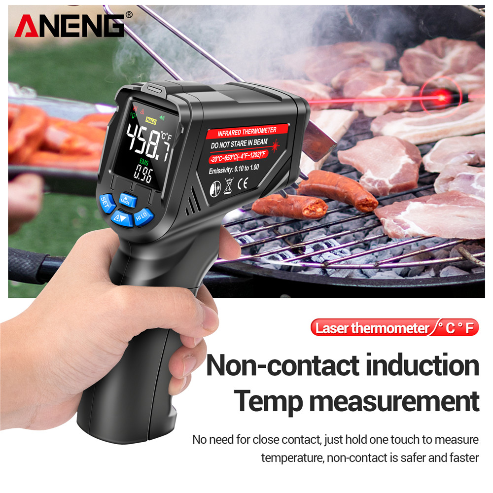 Industrial Laser Thermometer Gun - ANENG TH05 Infrared Thermometer Digital Non-Contact