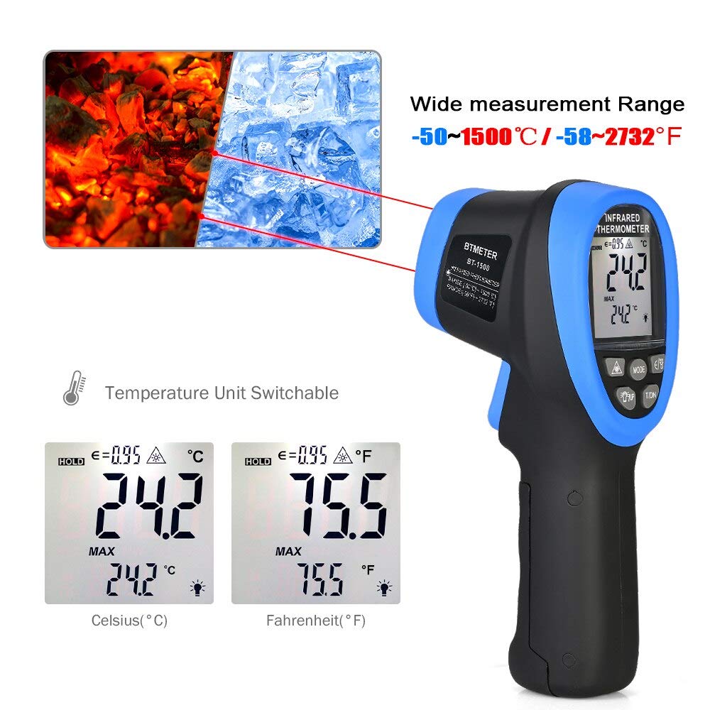 -50℃ to 1500℃ Laser Thermomete - Industrial Laser Thermometer Gun recension och pris