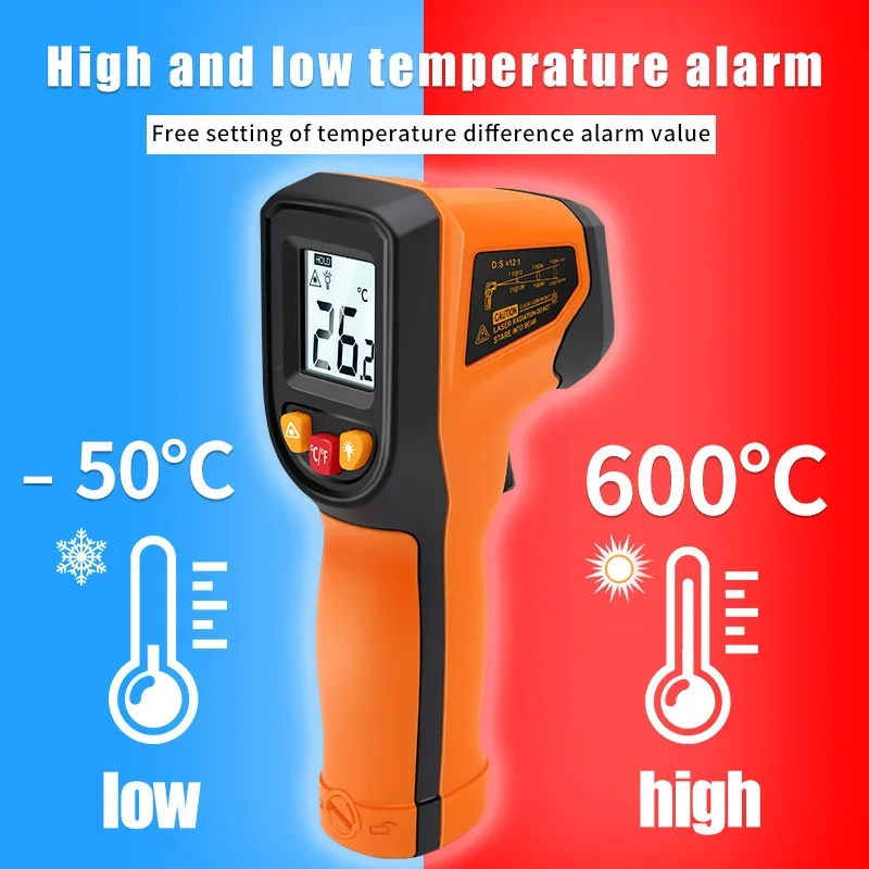 T400 T600 Digital Infrared The - Industrial Laser Thermometer Gun recension och pris