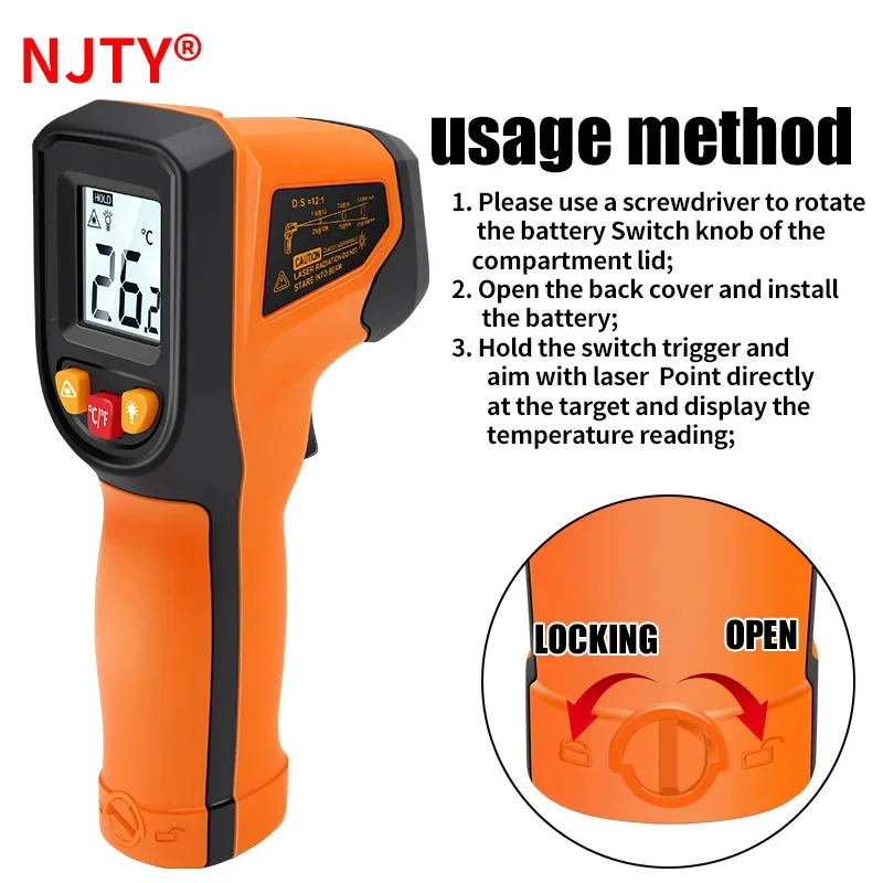 T400 T600 Digital Infrared The - Industrial Laser Thermometer Gun recension och pris