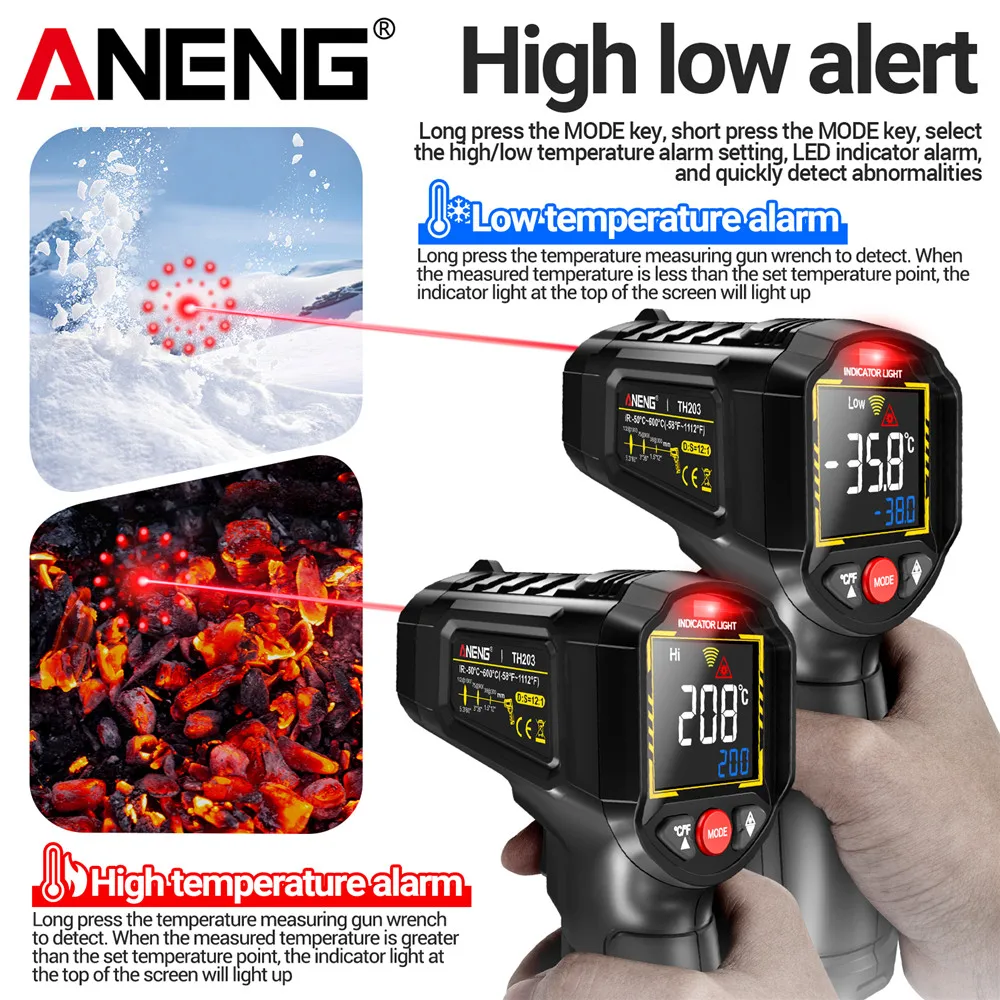 Infrared thermometer -50℃~600℃ - Industrial Laser Thermometer Gun recension och pris