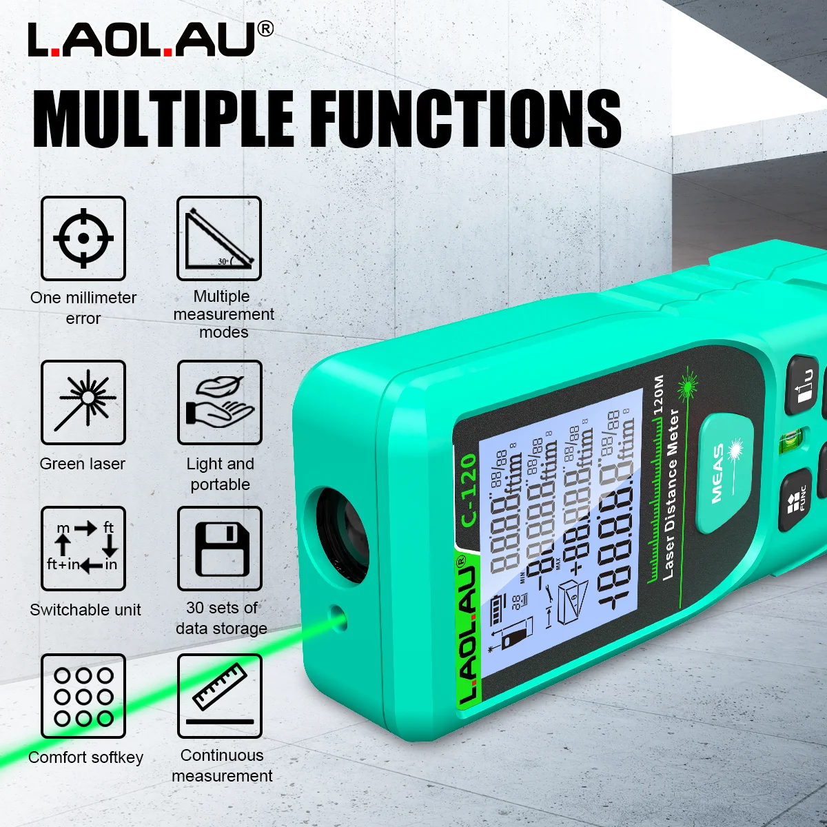 LAOLAU Digital Laser Range Fin - Industrial Laser Rangefinder recension och pris