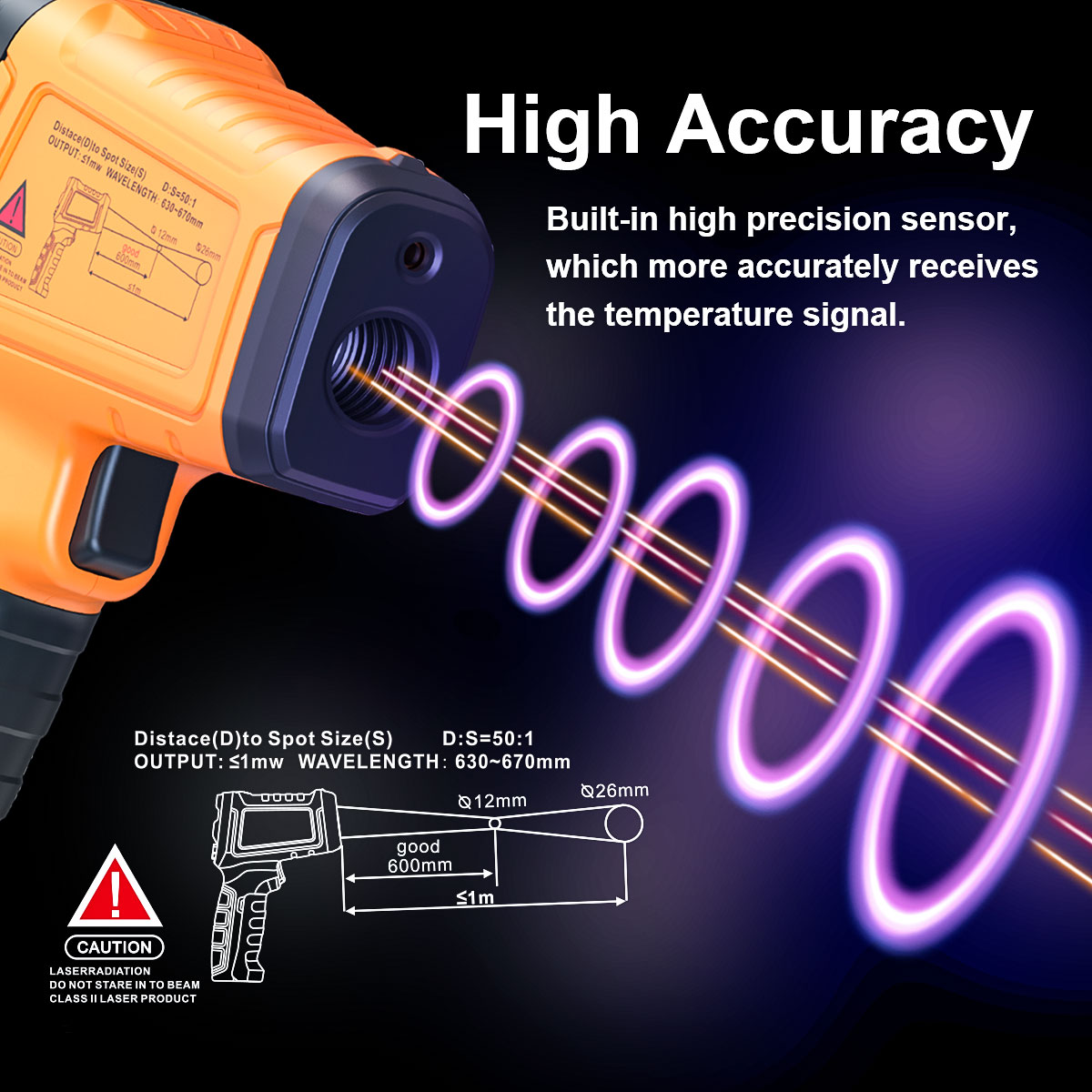 DT1000 DT1600 Infrared Thermom - Industrial Laser Thermometer Gun recension och pris