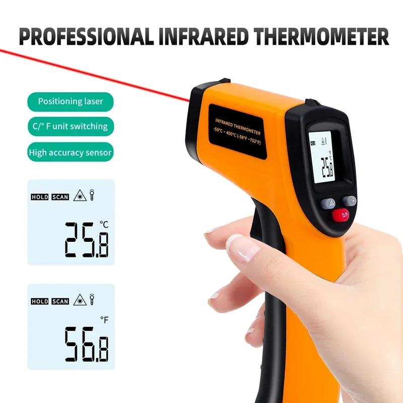 -50~380°C Industrial Infrared  - Industrial Laser Thermometer Gun recension och pris