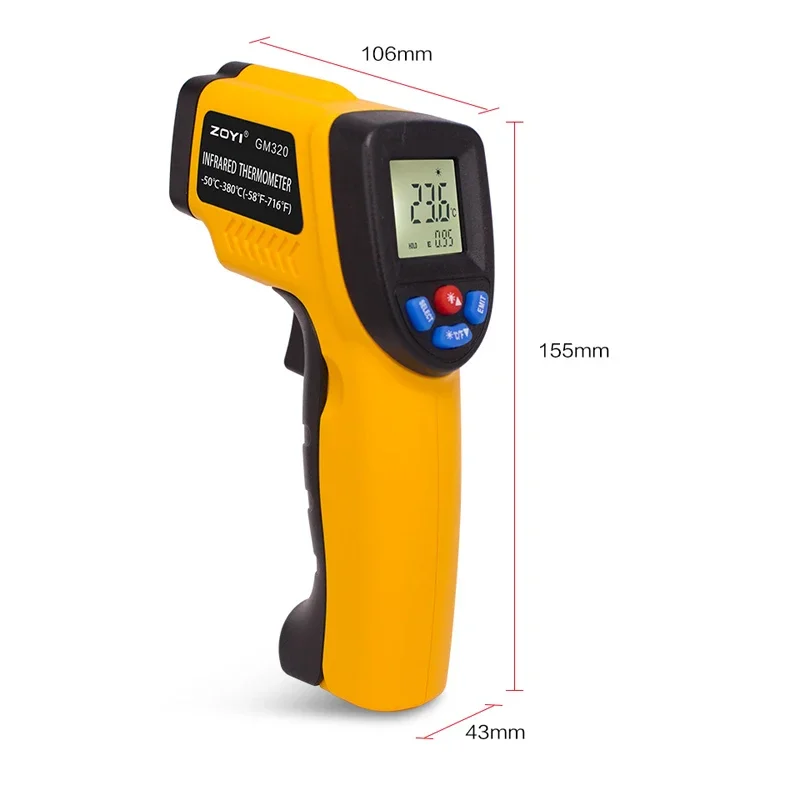 Portable Infrared Thermometer  - Industrial Laser Thermometer Gun recension och pris